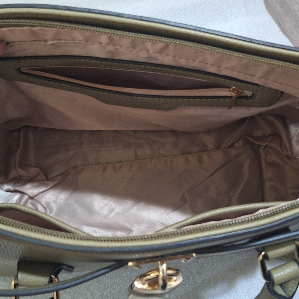 Dasein Olive Green Tote Bag with Wallet - Picture 5 of 8